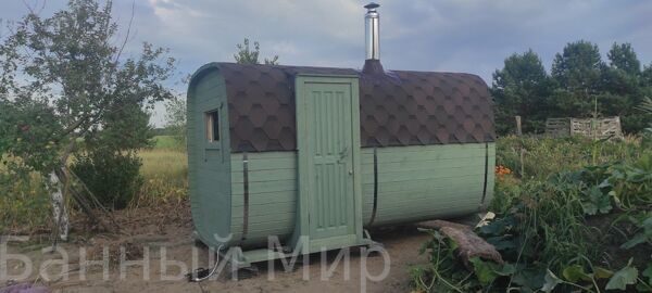 Баня квадро 4 м с боковым входом